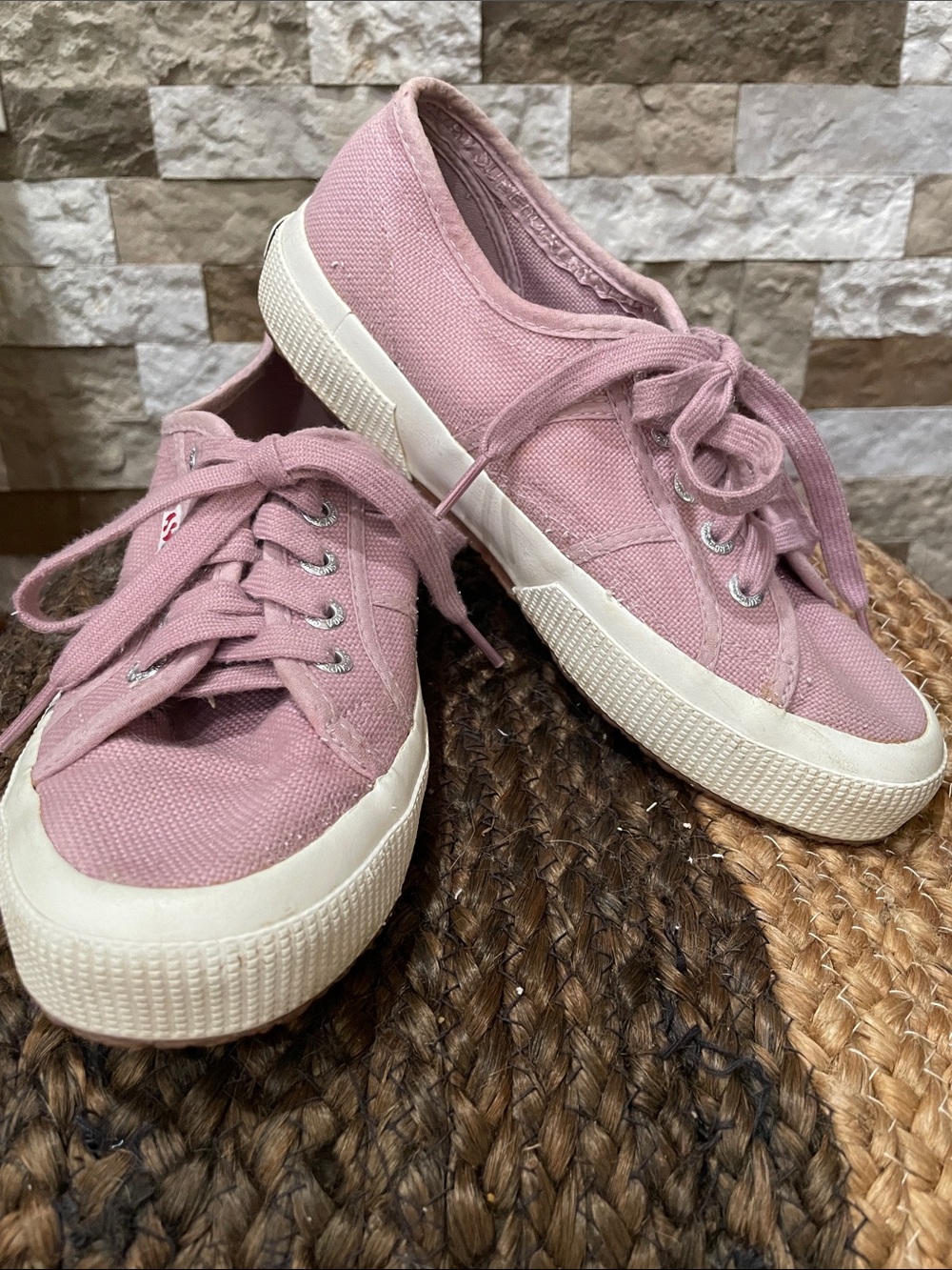 SUPERGA Classic Low-Top Sneakers in Dusty Rose/Lilac  Sz 6 1/2